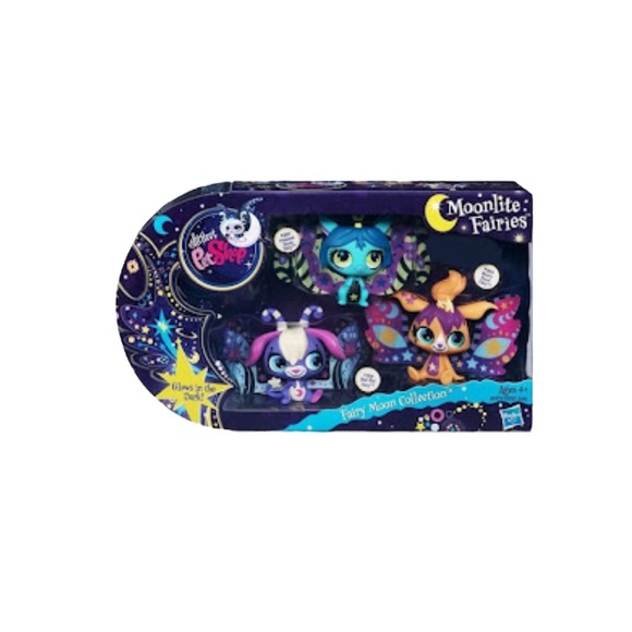 littlest pet shop # 2825 moonlite fairies starry moon fairy with celestial wings - Picture 7 of 7